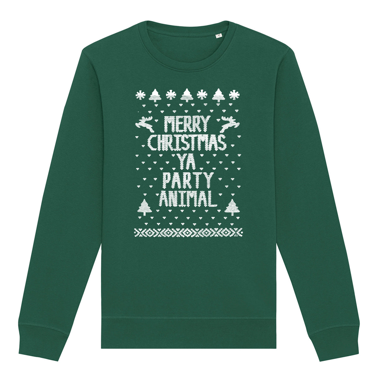 Merry Christmas Party Animal | Vintage Rocker Sweatshirt