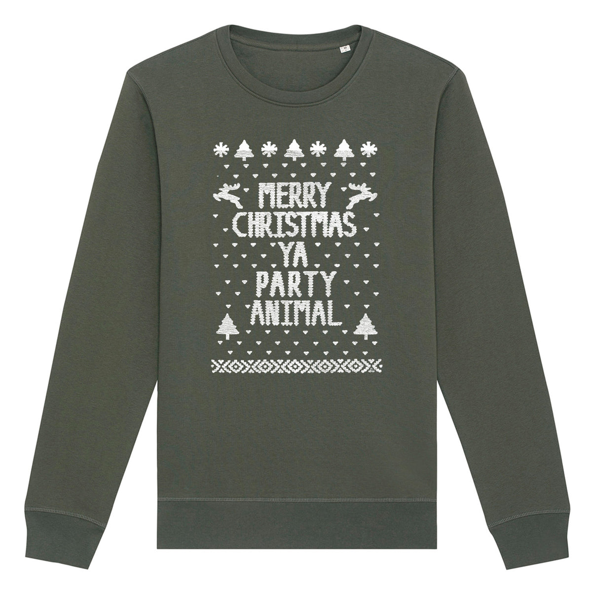 Merry Christmas Party Animal | Vintage Rocker Sweatshirt