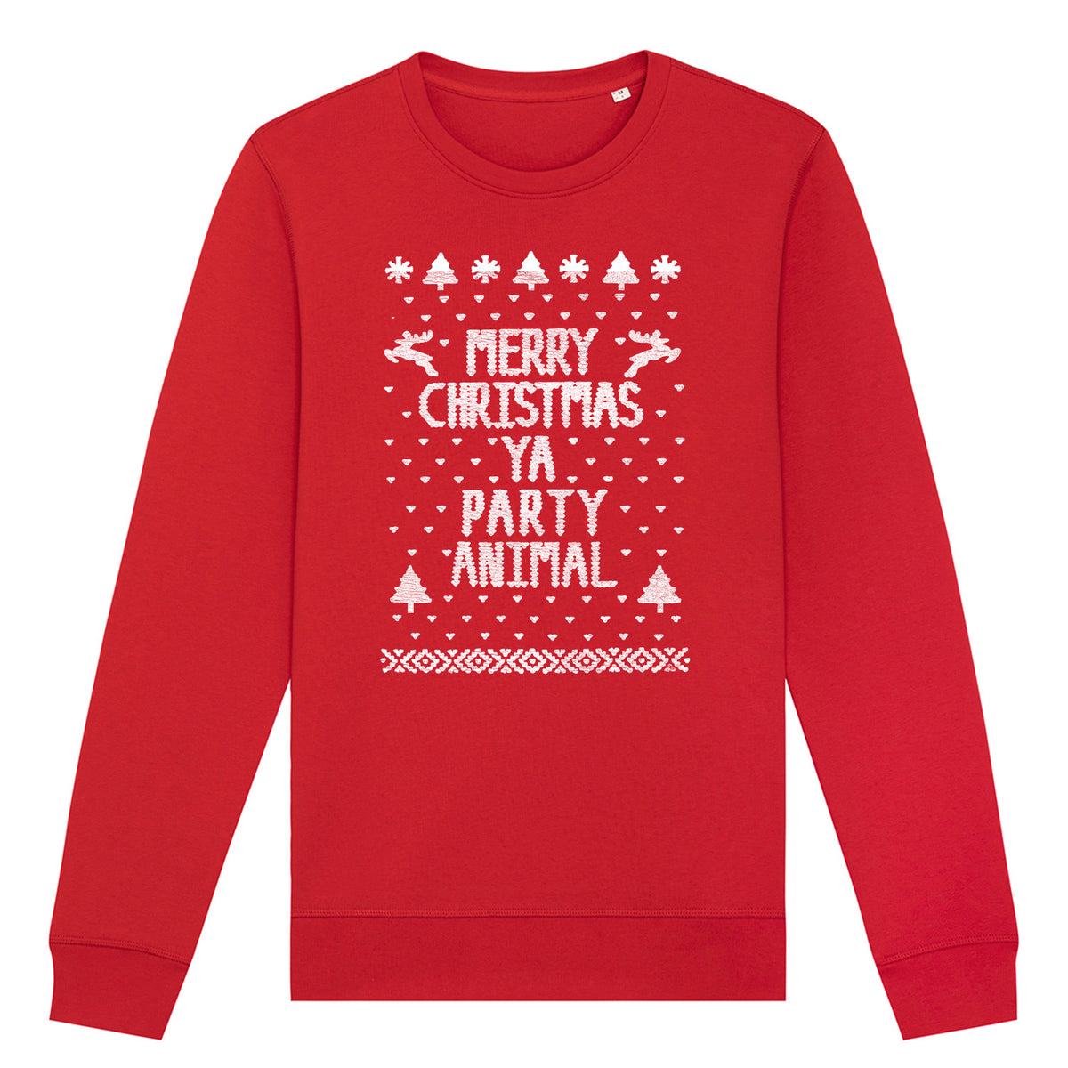 Merry Christmas Party Animal | Vintage Rocker Sweatshirt