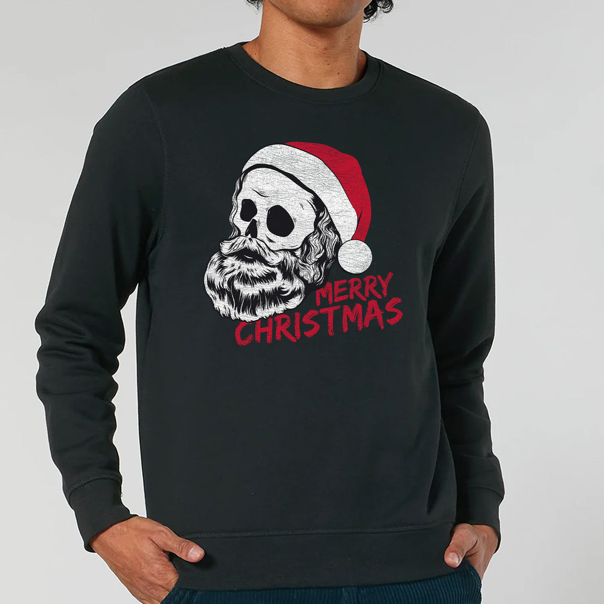 Merry Christmas Skull | Vintage Rocker Sweatshirt