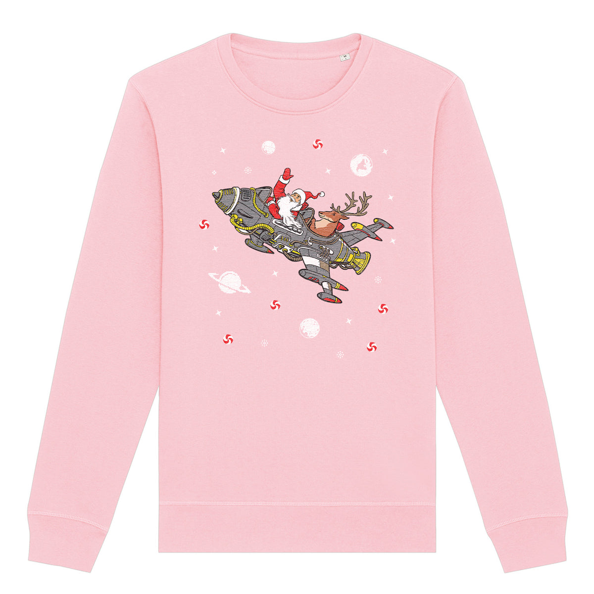 Santa Rocket Christmas | Vintage Rocker Sweatshirt