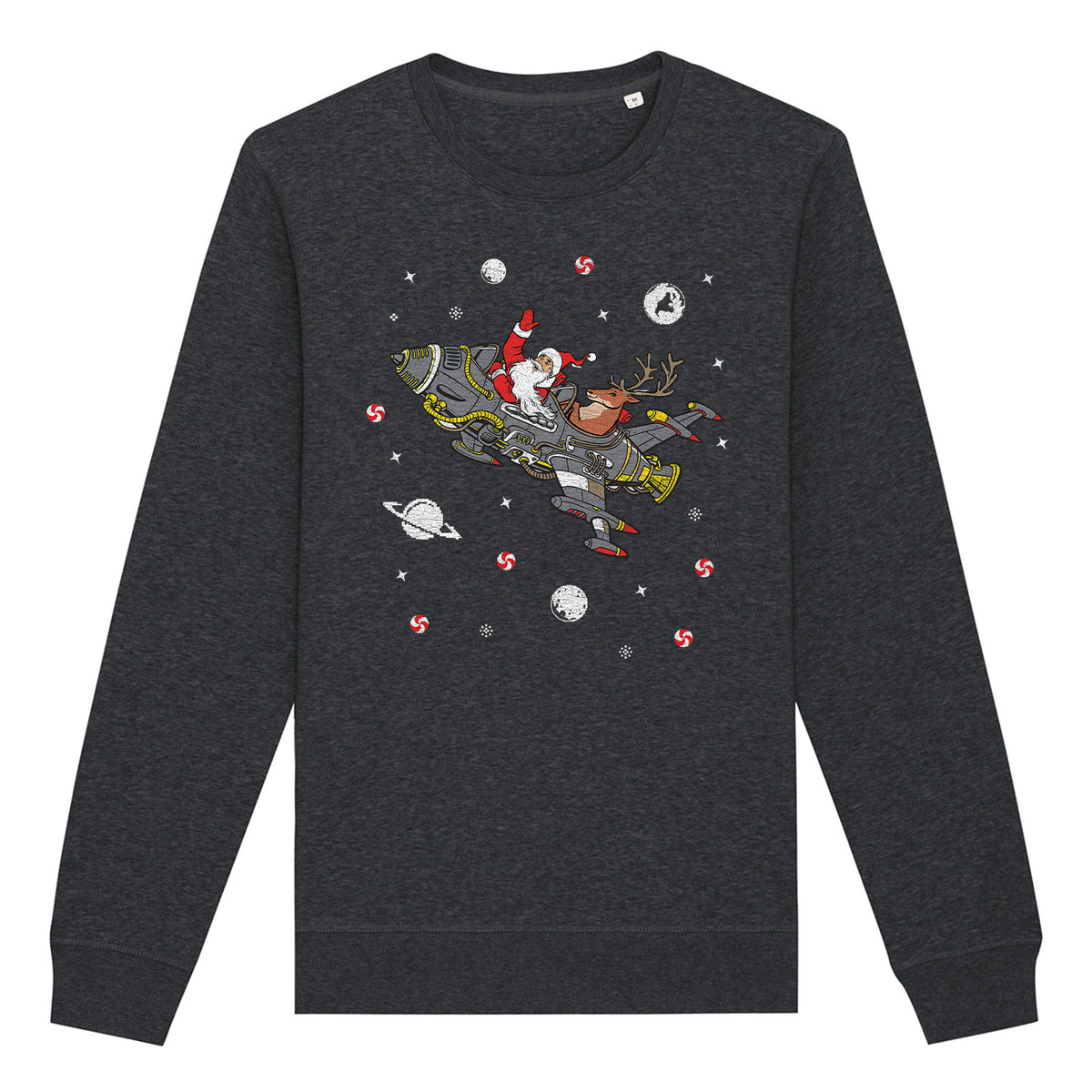 Santa Rocket Christmas | Vintage Rocker Sweatshirt