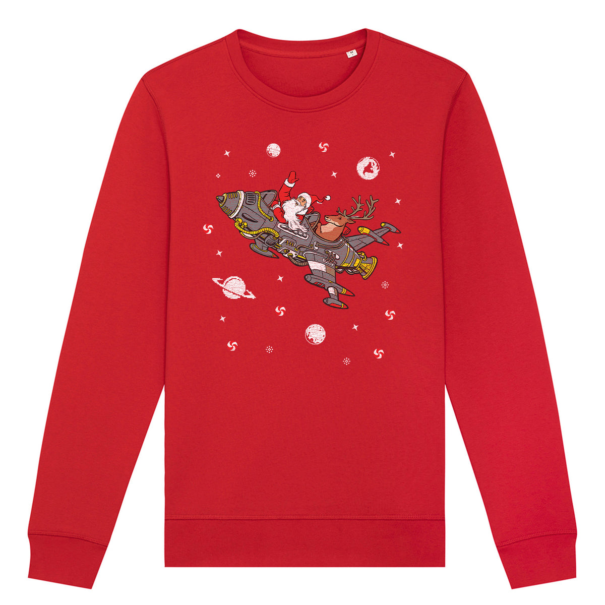 Santa Rocket Christmas | Vintage Rocker Sweatshirt