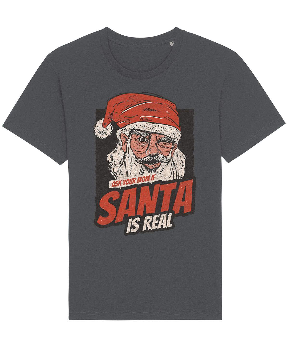 Santa Is Real | Vintage Christmas Rocker T-Shirt Chroma Clothing