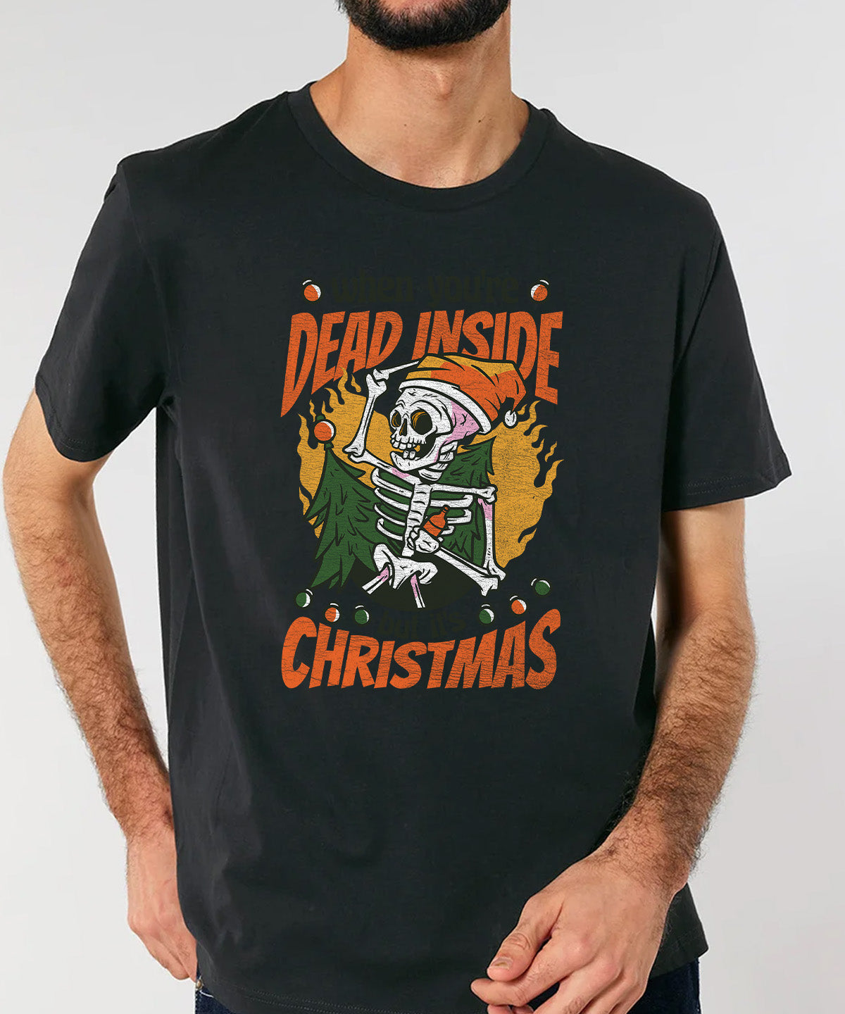 Dead Inside Christmas | Vintage Christmas Rocker T-Shirt Chroma Clothing