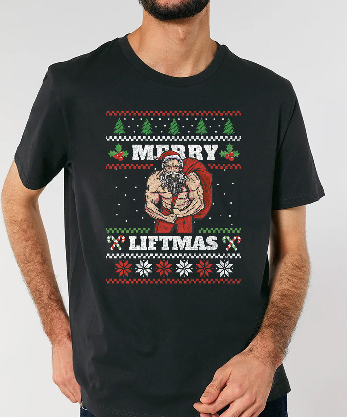 Merry Liftmas | Vintage Christmas Rocker T-Shirt