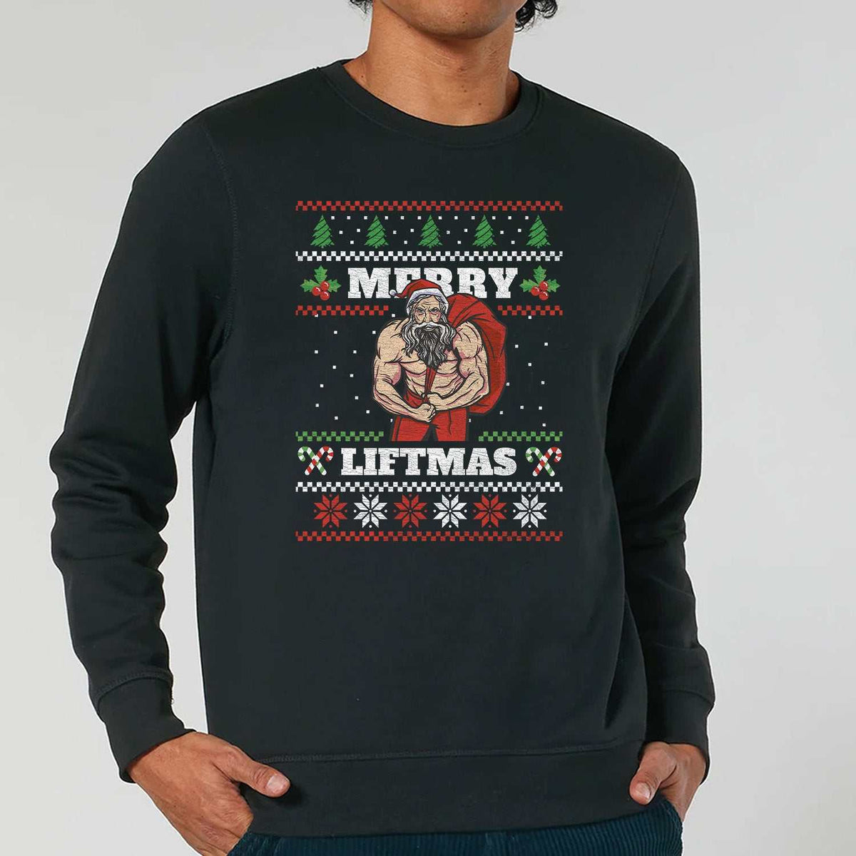 Merry Liftmas | Vintage Rocker Sweatshirt Chroma Clothing