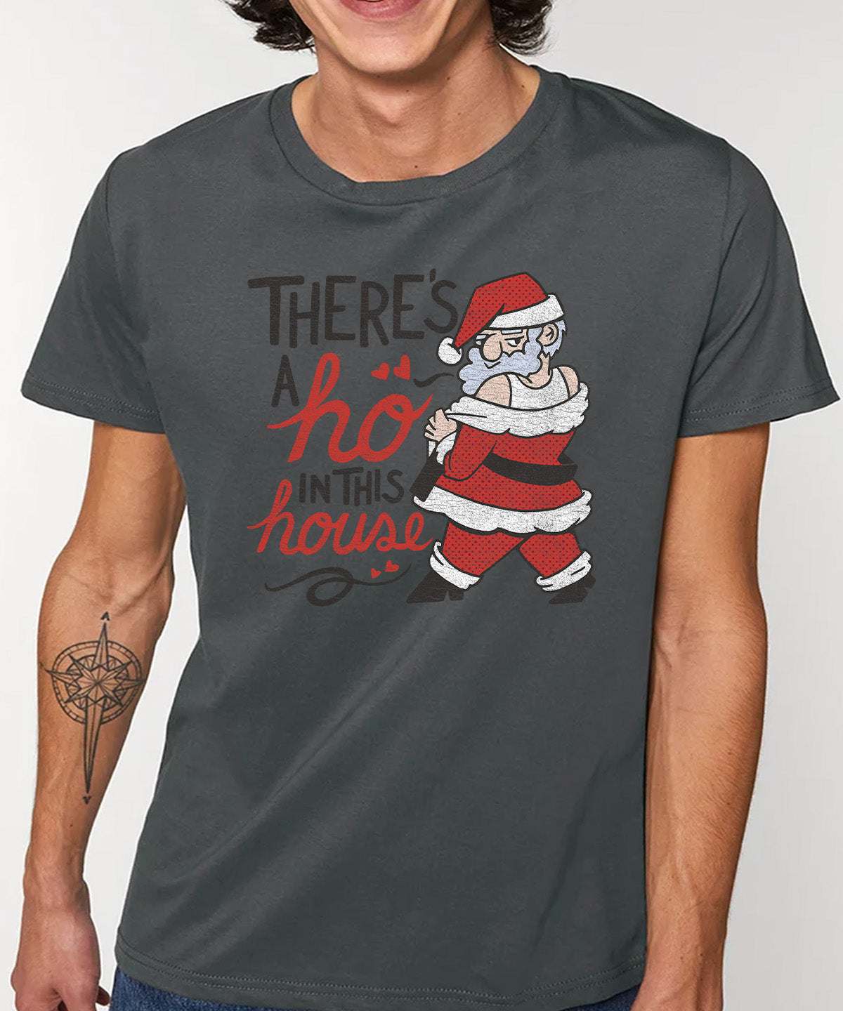 There's A Ho | Vintage Christmas Rocker T-Shirt Chroma Clothing