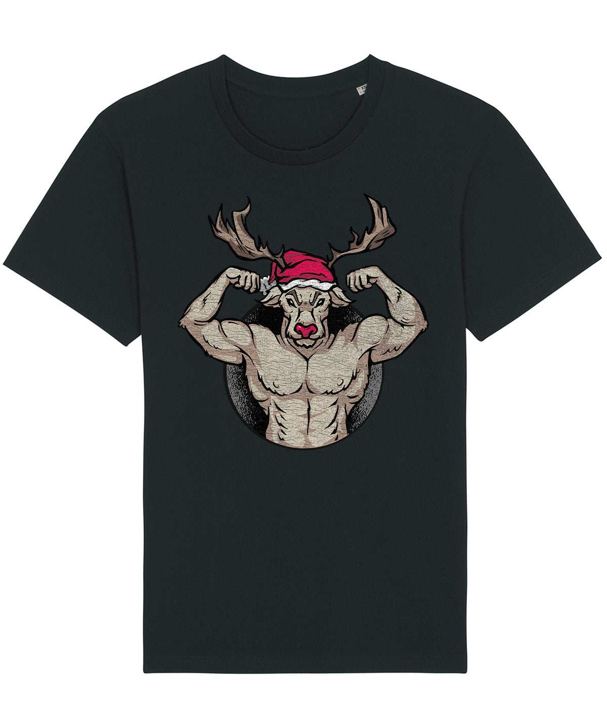 Rudolph Muscles | Vintage Christmas Rocker T-Shirt Chroma Clothing