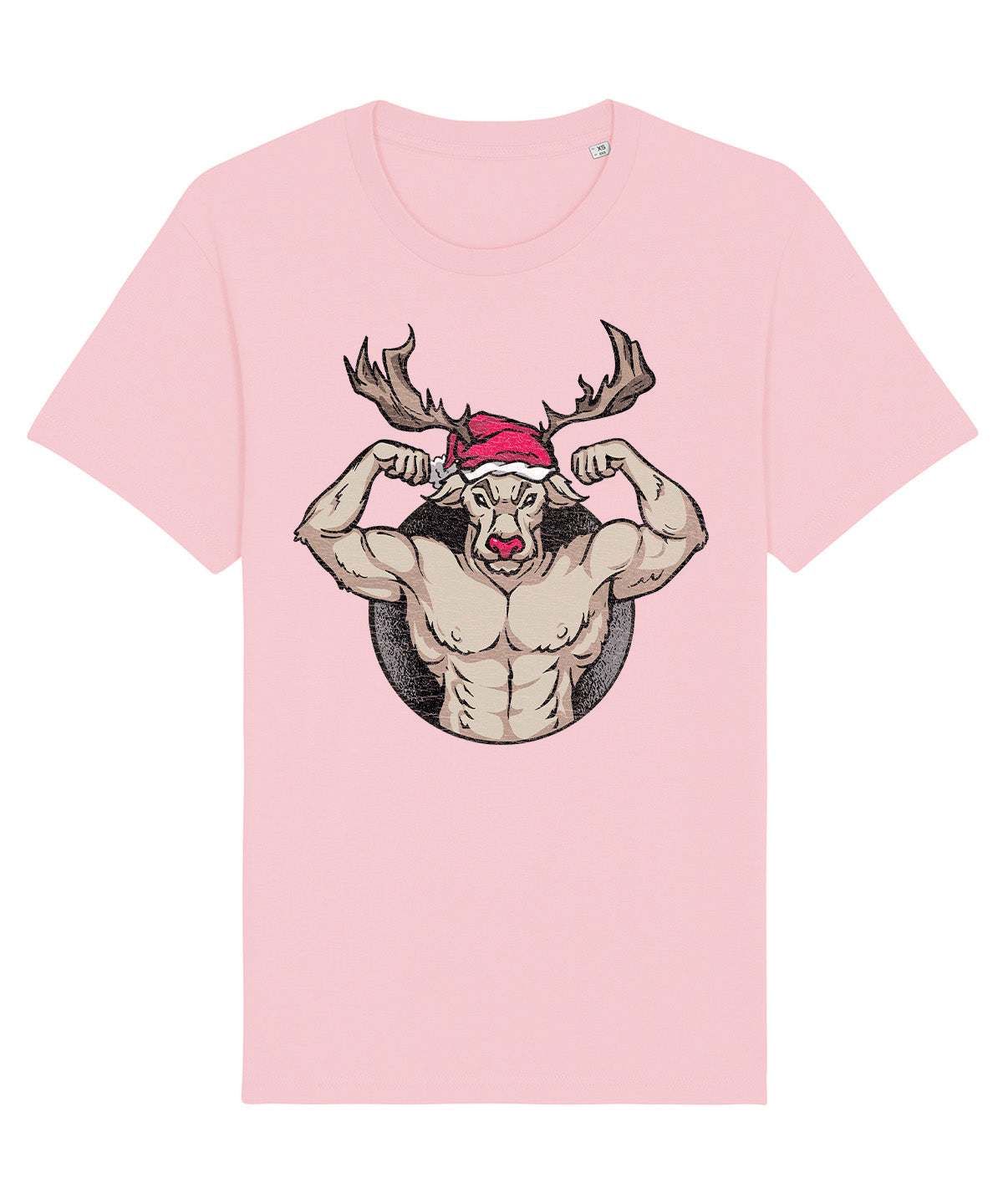 Rudolph Muscles | Vintage Christmas Rocker T-Shirt Chroma Clothing