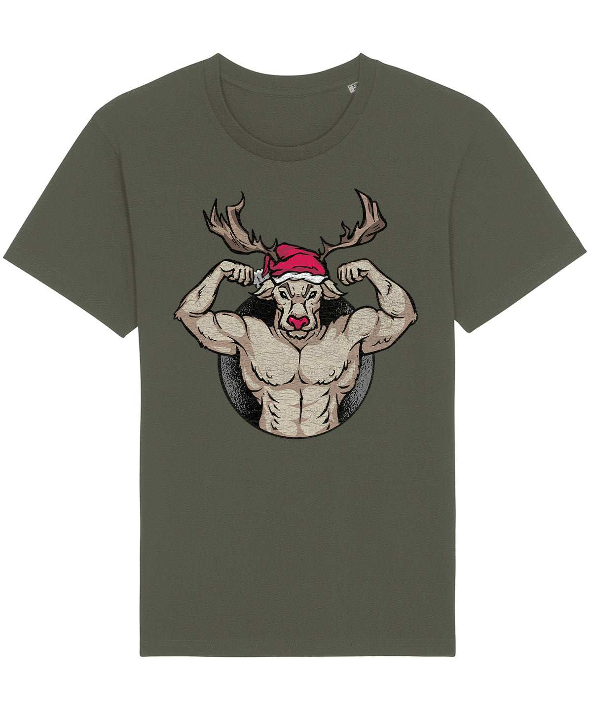 Rudolph Muscles | Vintage Christmas Rocker T-Shirt Chroma Clothing