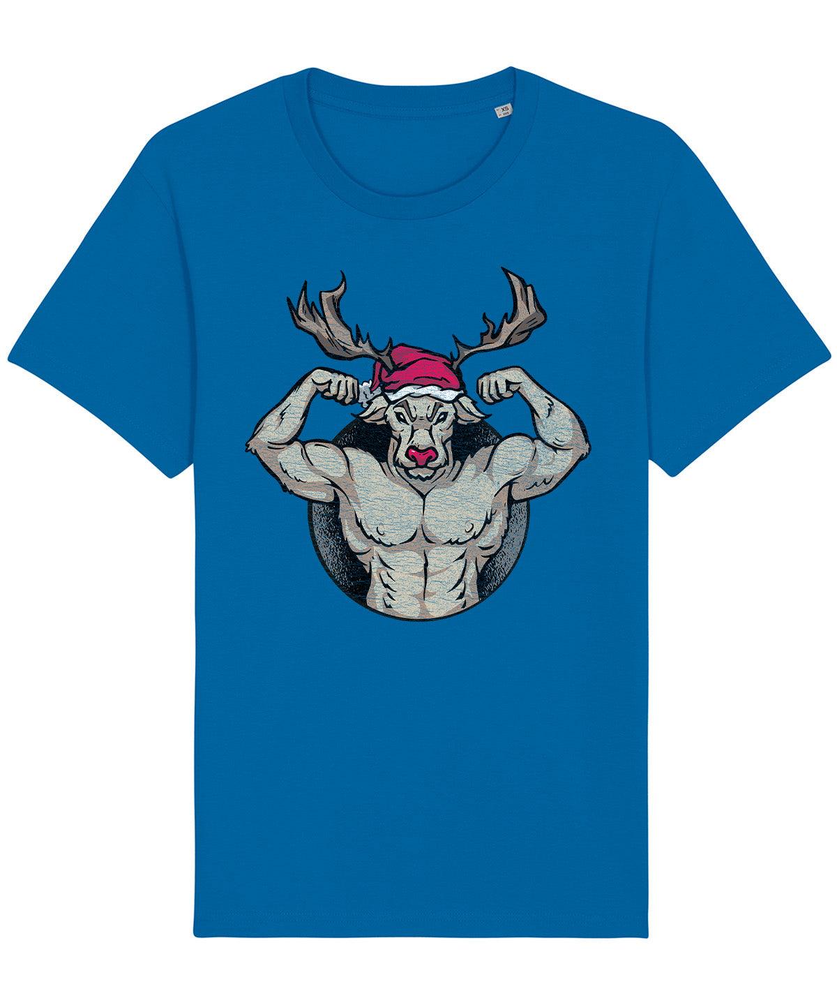 Rudolph Muscles | Vintage Christmas Rocker T-Shirt Chroma Clothing