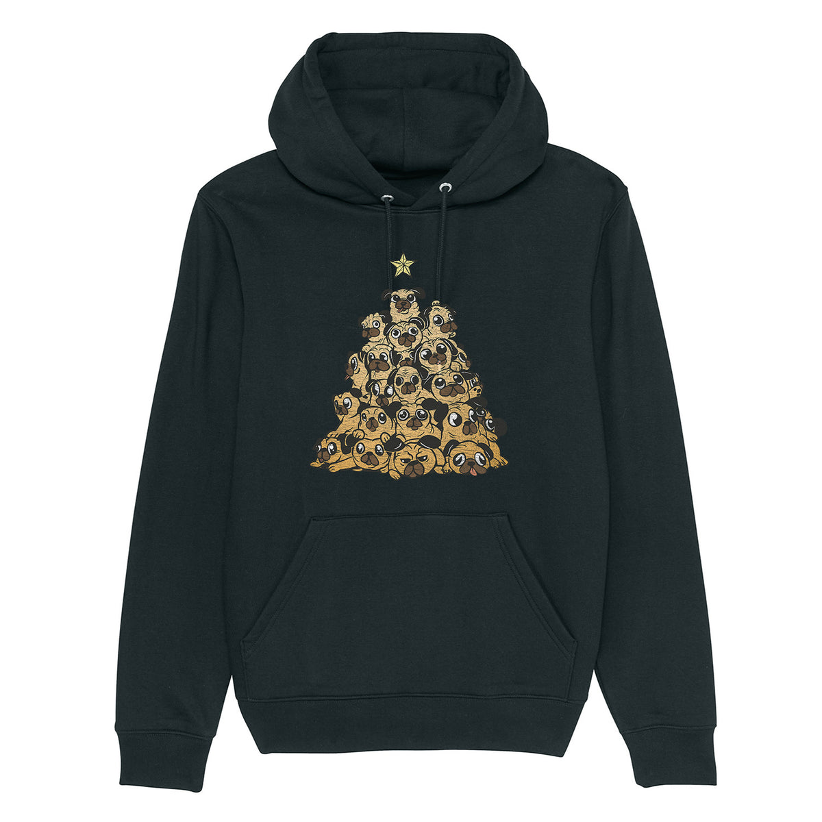 Pug Christmas Tree | Vintage Rocker Hoodie