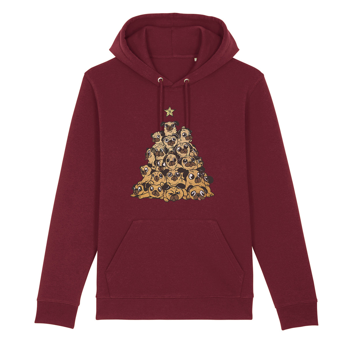 Pug Christmas Tree | Vintage Rocker Hoodie