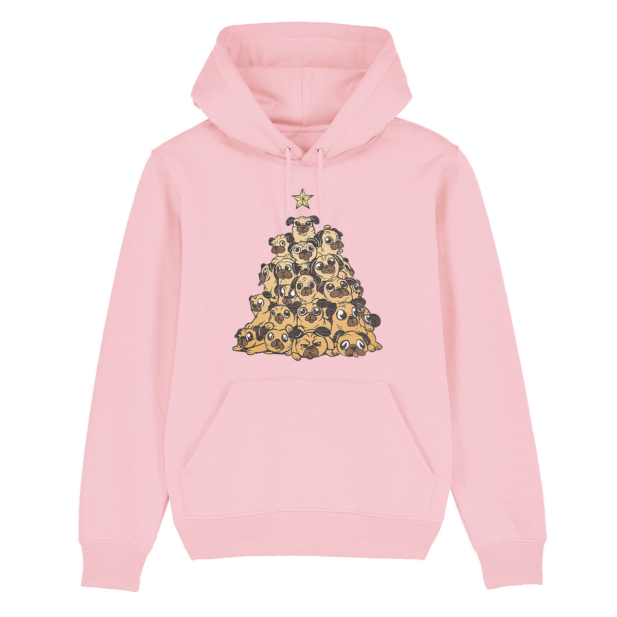 Pug Christmas Tree | Vintage Rocker Hoodie