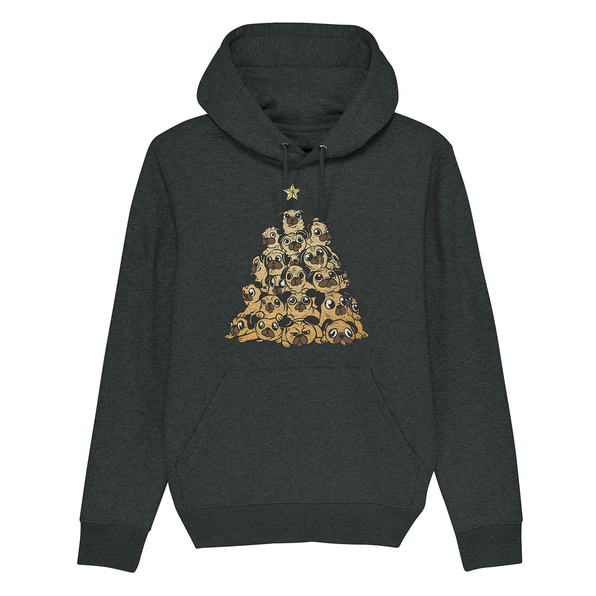 Pug Christmas Tree | Vintage Rocker Hoodie