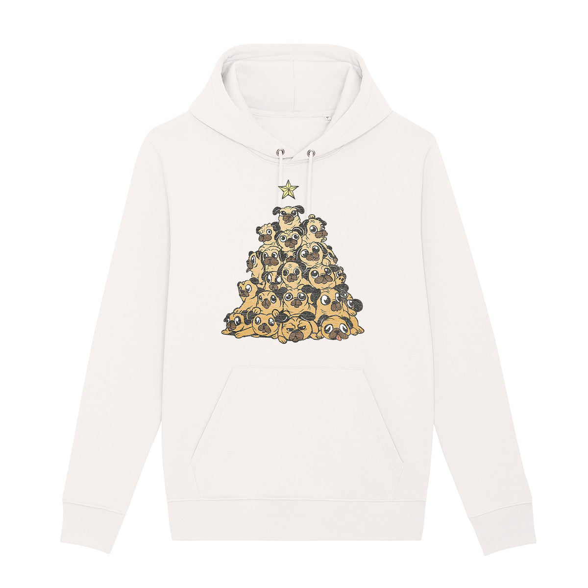 Pug Christmas Tree | Vintage Rocker Hoodie