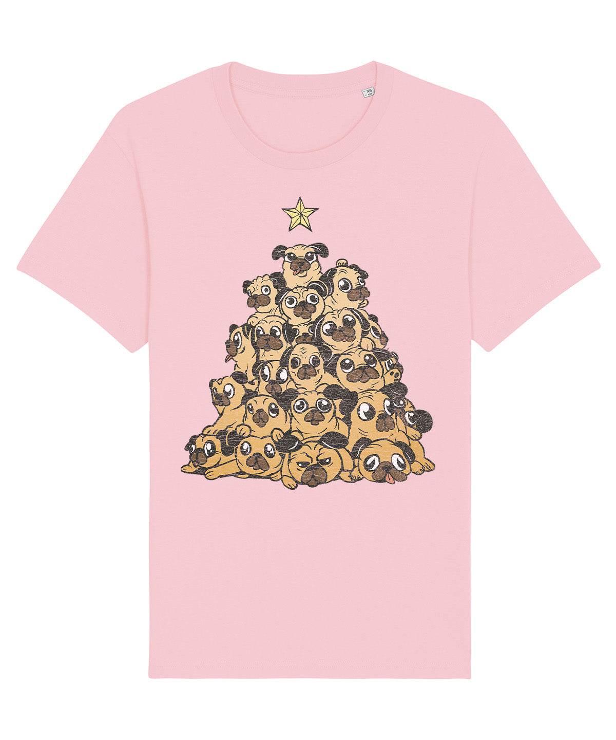 Christmas Tree Pugs | Vintage Christmas Rocker T-Shirt Chroma Clothing