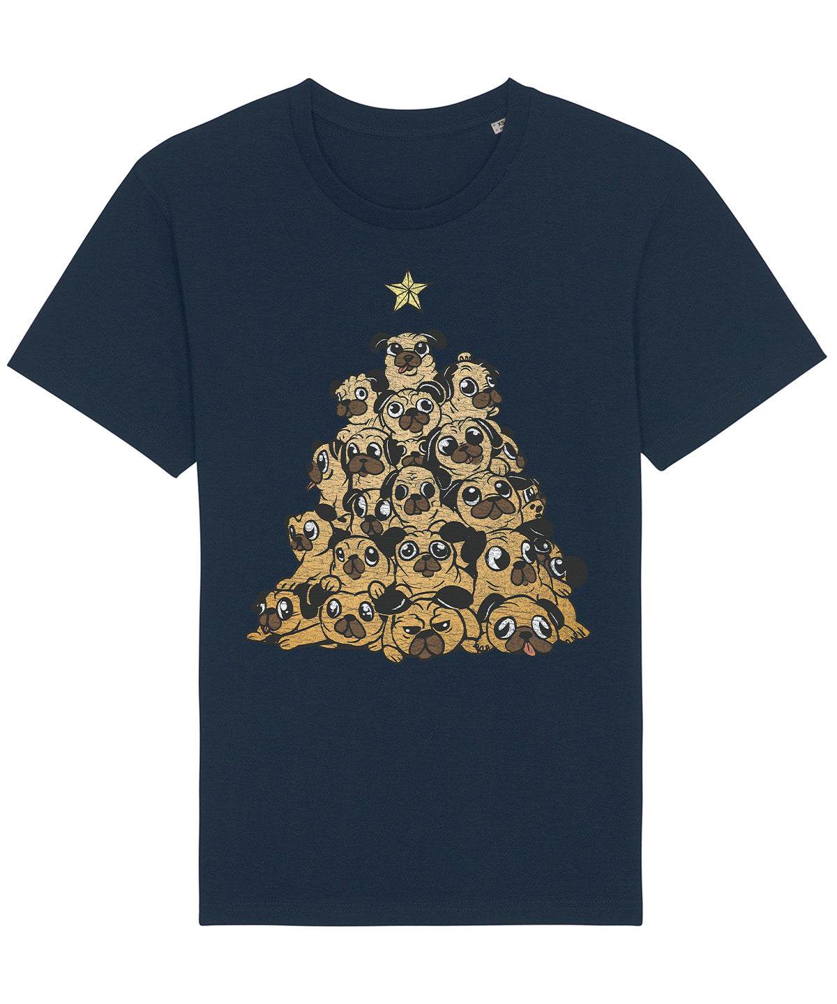 Christmas Tree Pugs | Vintage Christmas Rocker T-Shirt Chroma Clothing