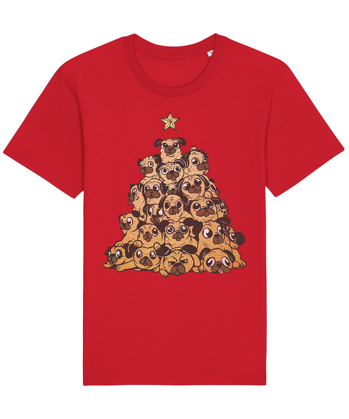 Christmas Tree Pugs | Vintage Christmas Rocker T-Shirt Chroma Clothing