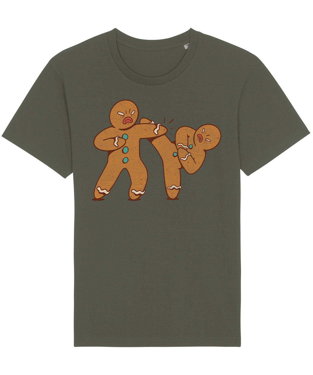 MMA Gingerbread Man | Vintage Christmas Rocker T-Shirt