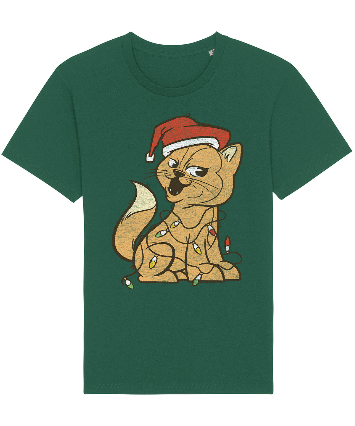 Xmas Cat Lights | Vintage Christmas Rocker T-Shirt