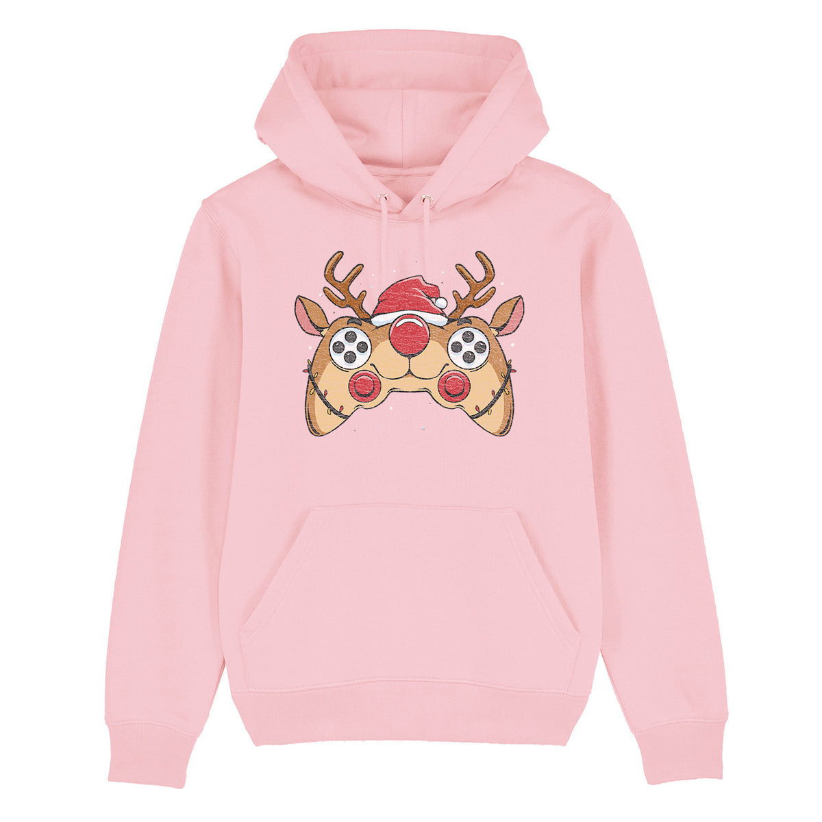 Reindeer Joystick Gamer | Vintage Rocker Hoodie