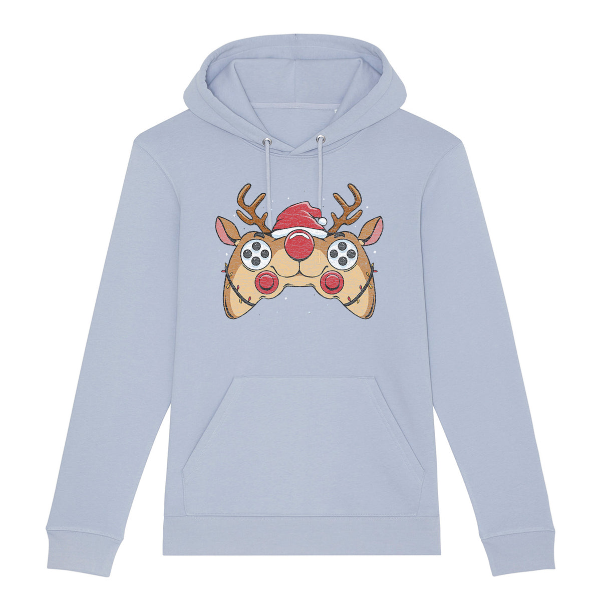 Reindeer Joystick Gamer | Vintage Rocker Hoodie