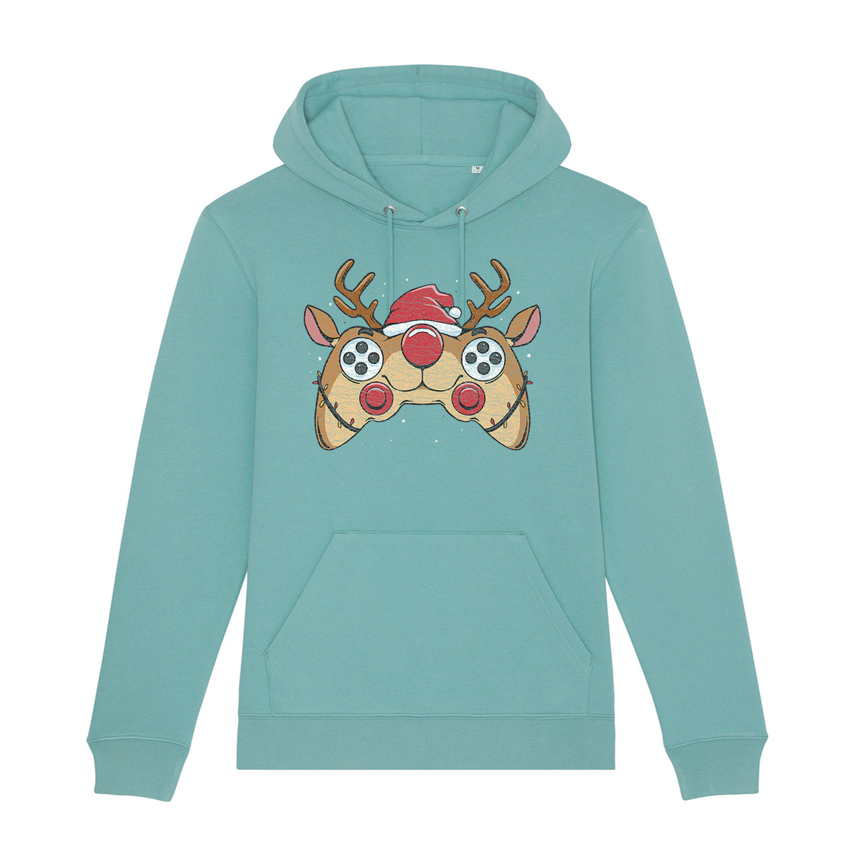 Reindeer Joystick Gamer | Vintage Rocker Hoodie