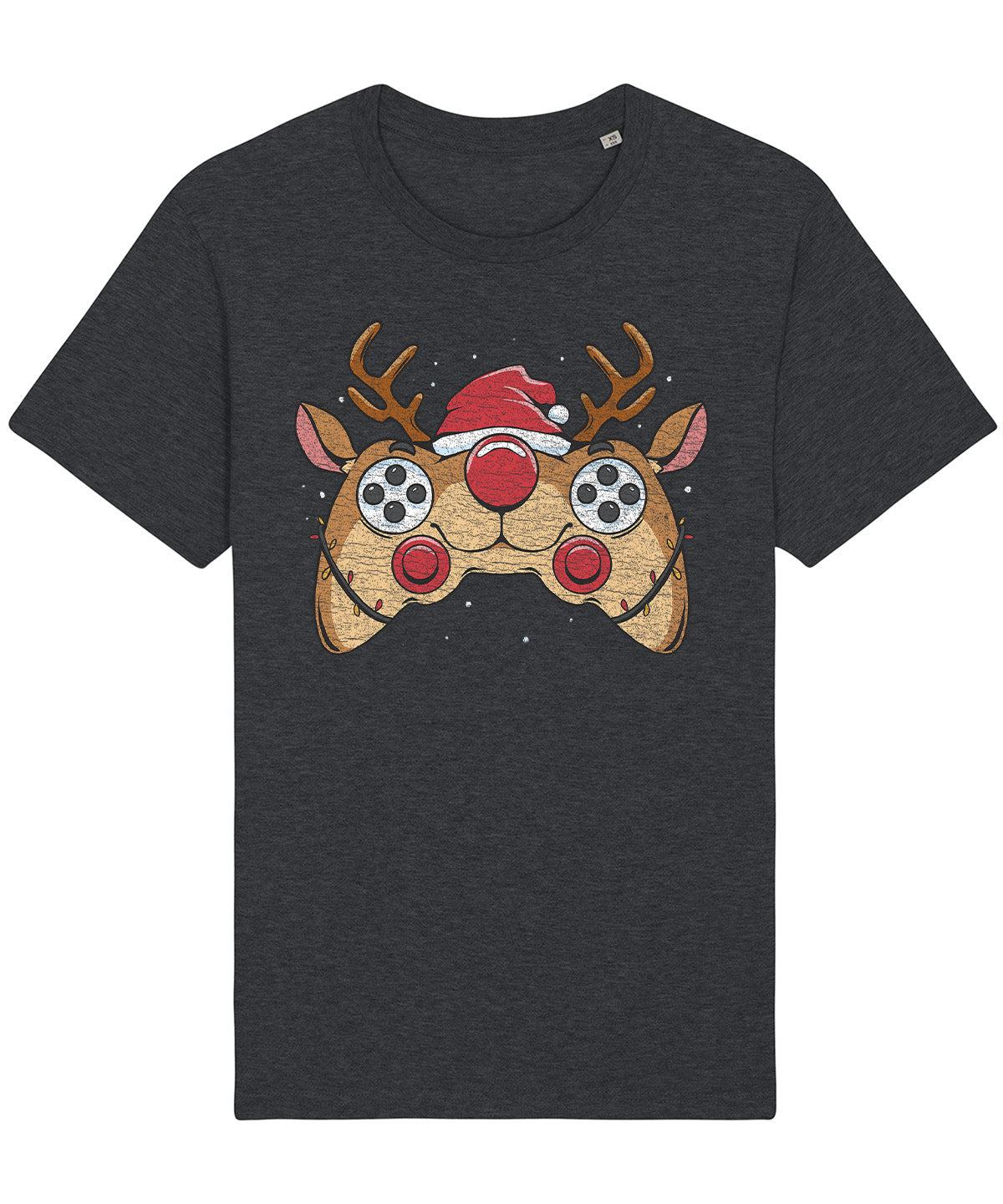 Reindeer Joystick Gamer | Vintage Christmas Rocker T-Shirt