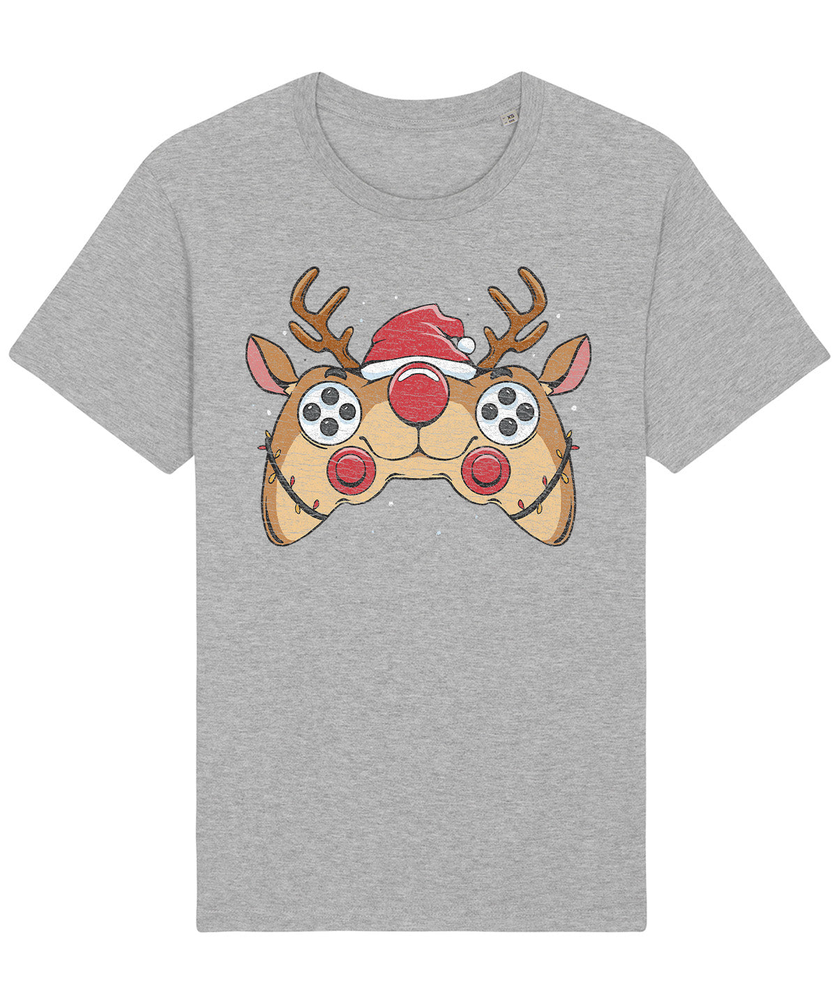 Reindeer Joystick Gamer | Vintage Christmas Rocker T-Shirt