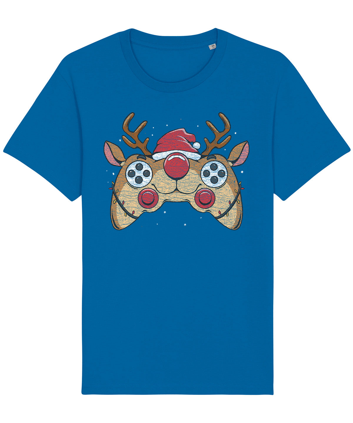 Reindeer Joystick Gamer | Vintage Christmas Rocker T-Shirt