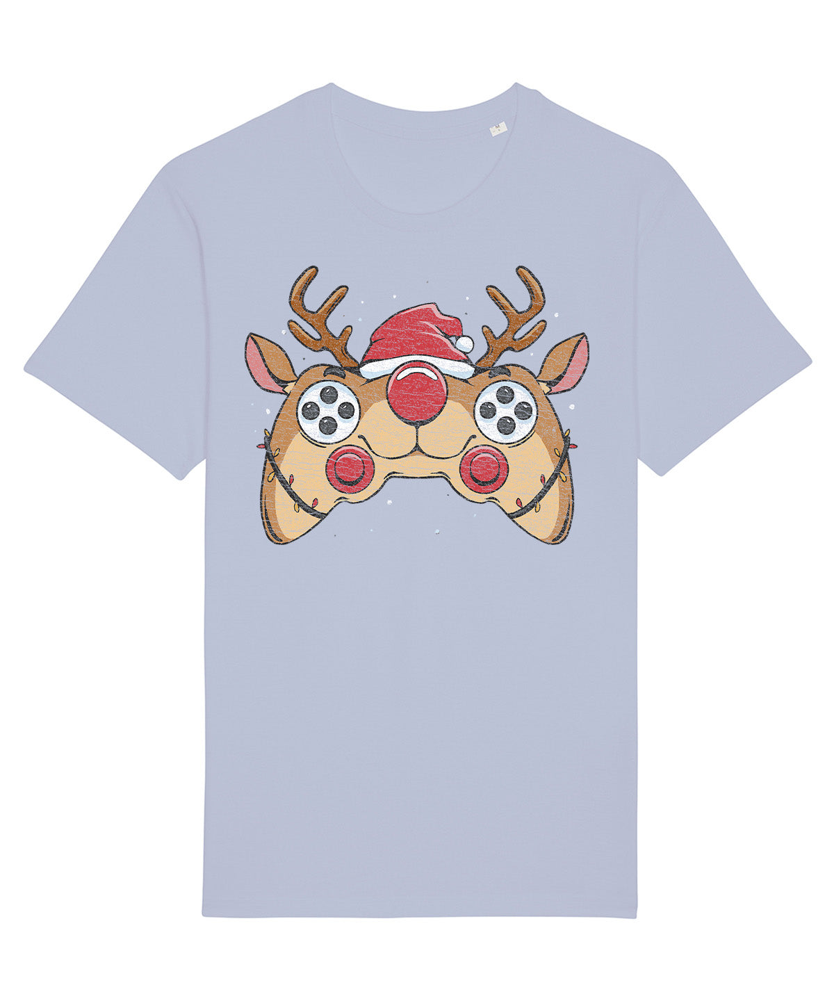 Reindeer Joystick Gamer | Vintage Christmas Rocker T-Shirt