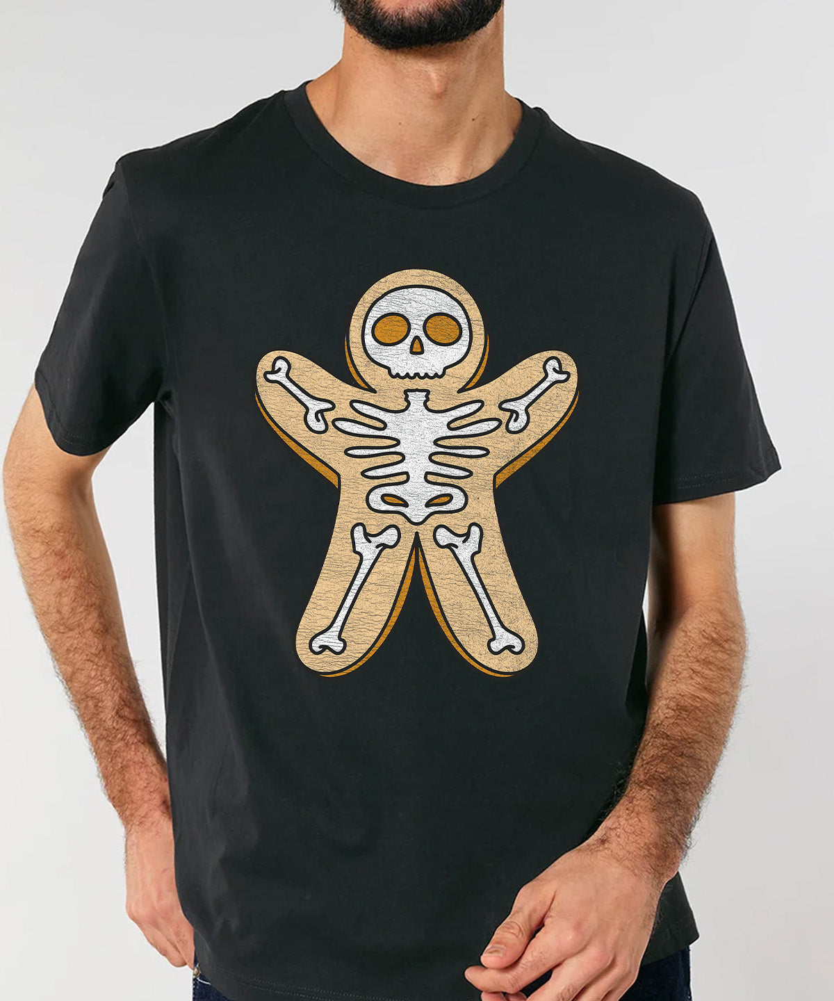 Gingerbread Skeleton | Vintage Christmas Rocker T-Shirt