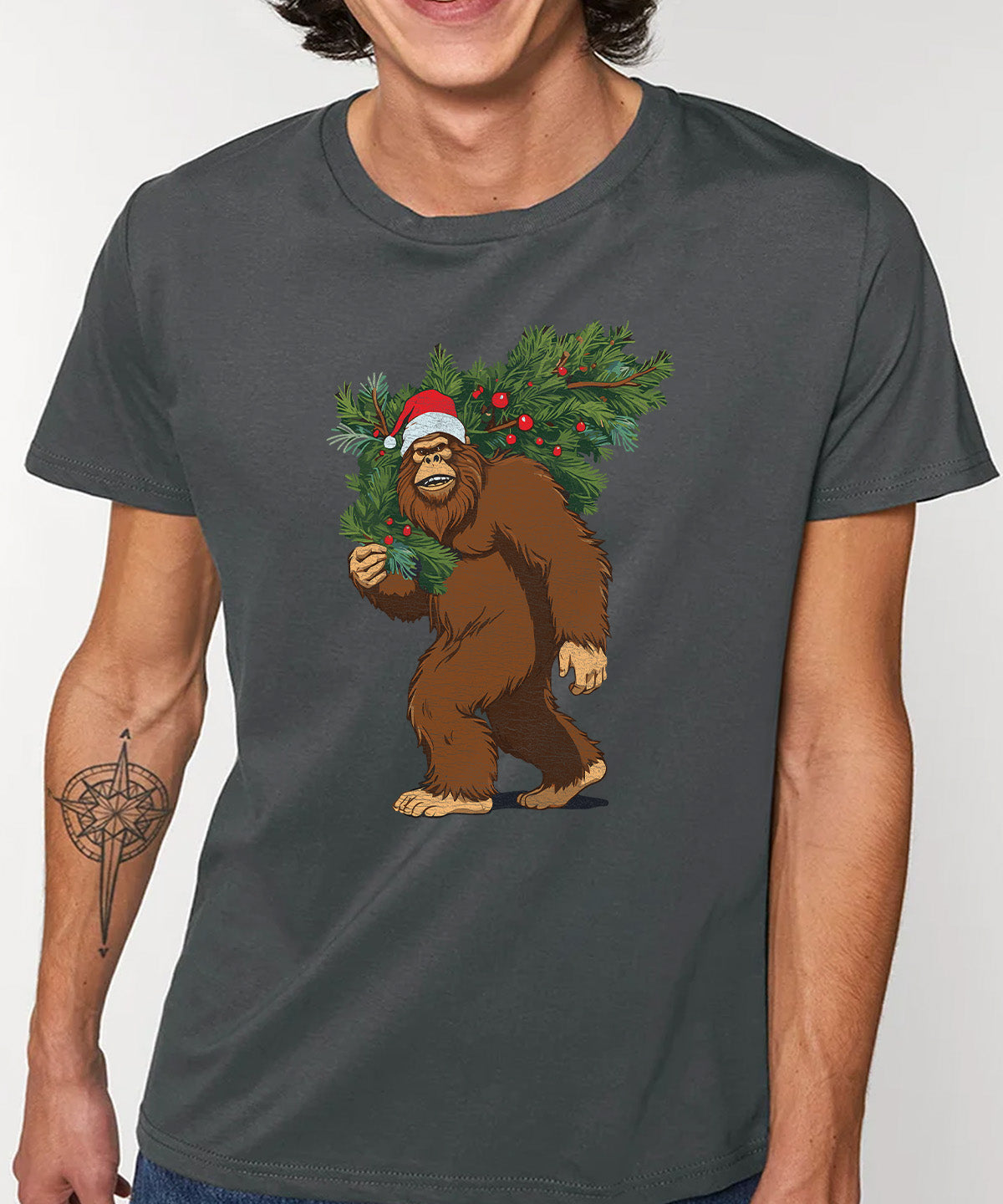 Bigfoot Christmas | Vintage Christmas Rocker T-Shirt