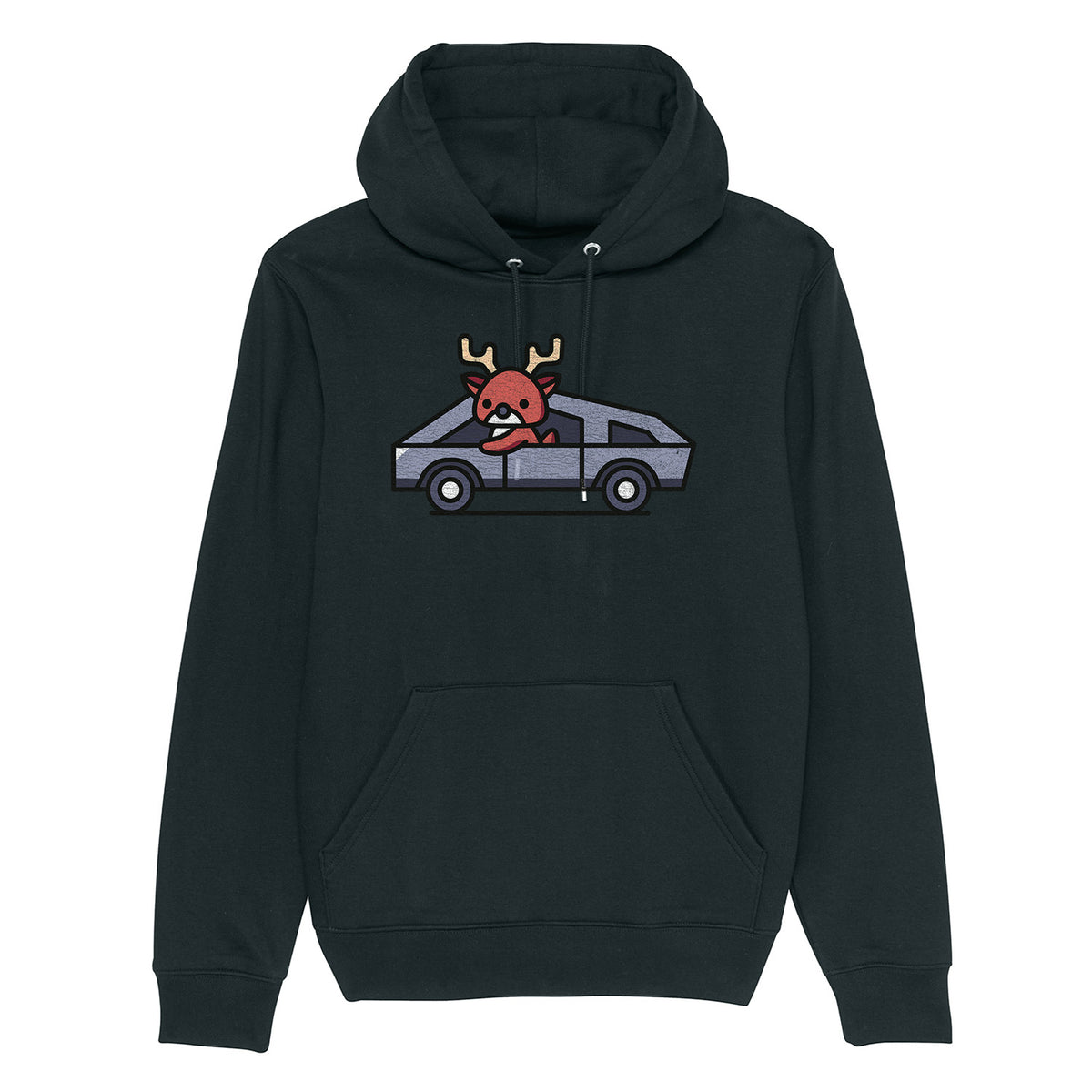 Reindeer Cybertruck | Vintage Rocker Hoodie