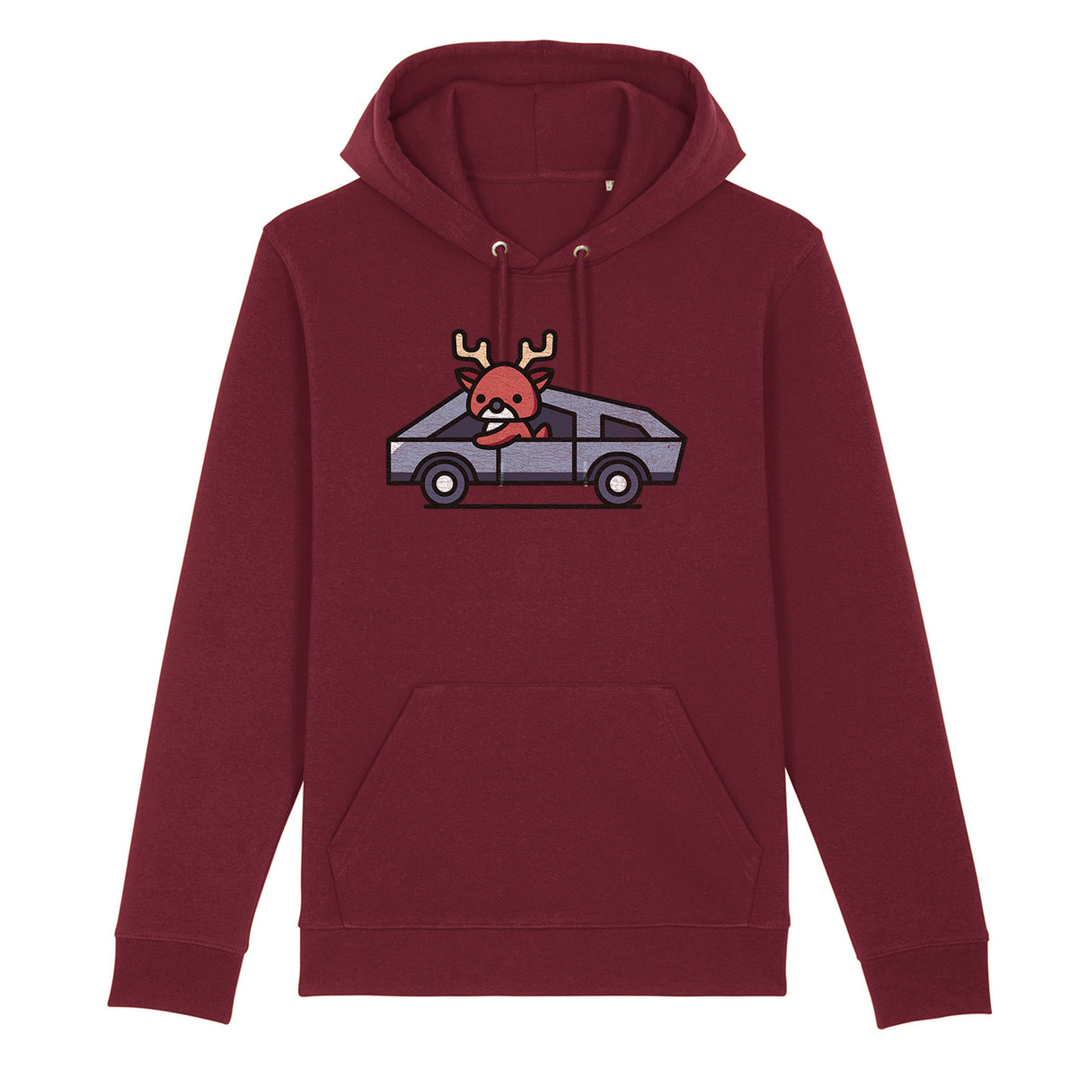 Reindeer Cybertruck | Vintage Rocker Hoodie