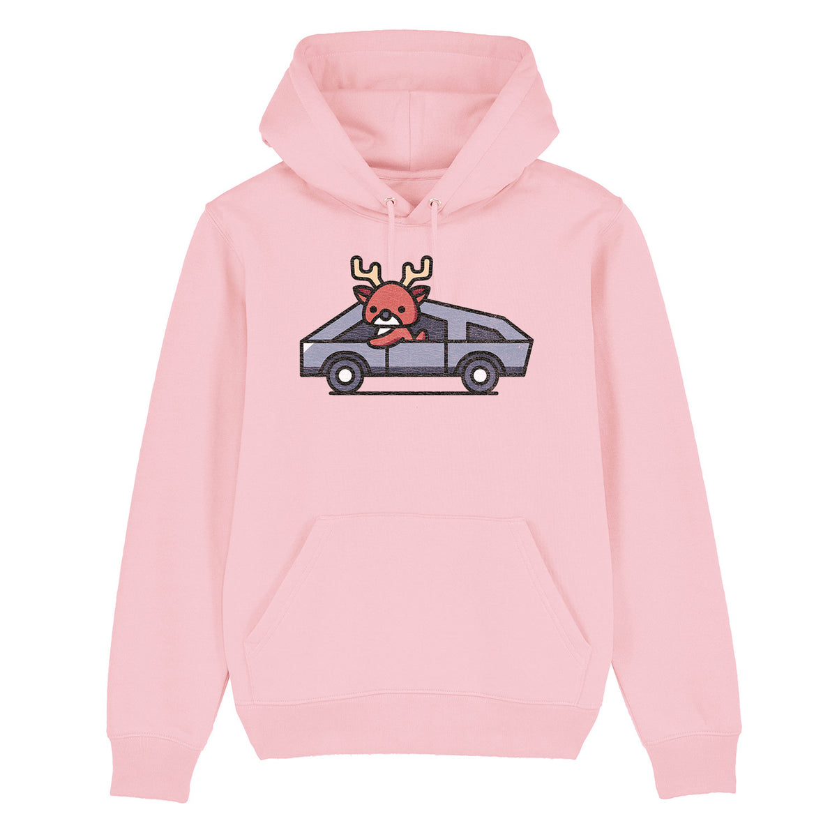 Reindeer Cybertruck | Vintage Rocker Hoodie