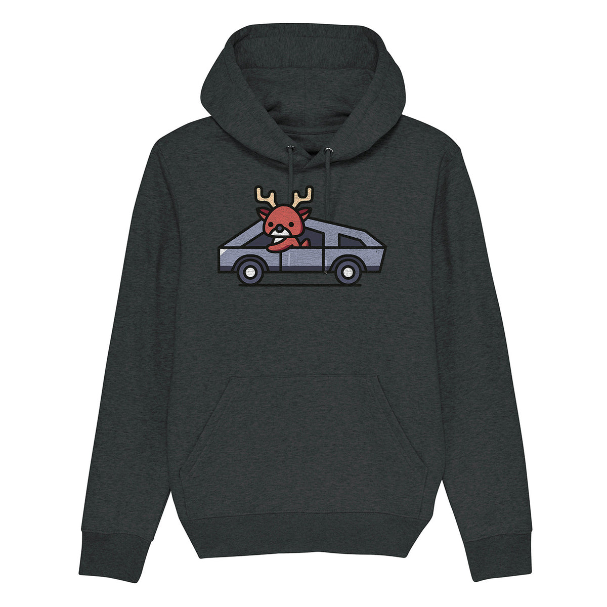 Reindeer Cybertruck | Vintage Rocker Hoodie