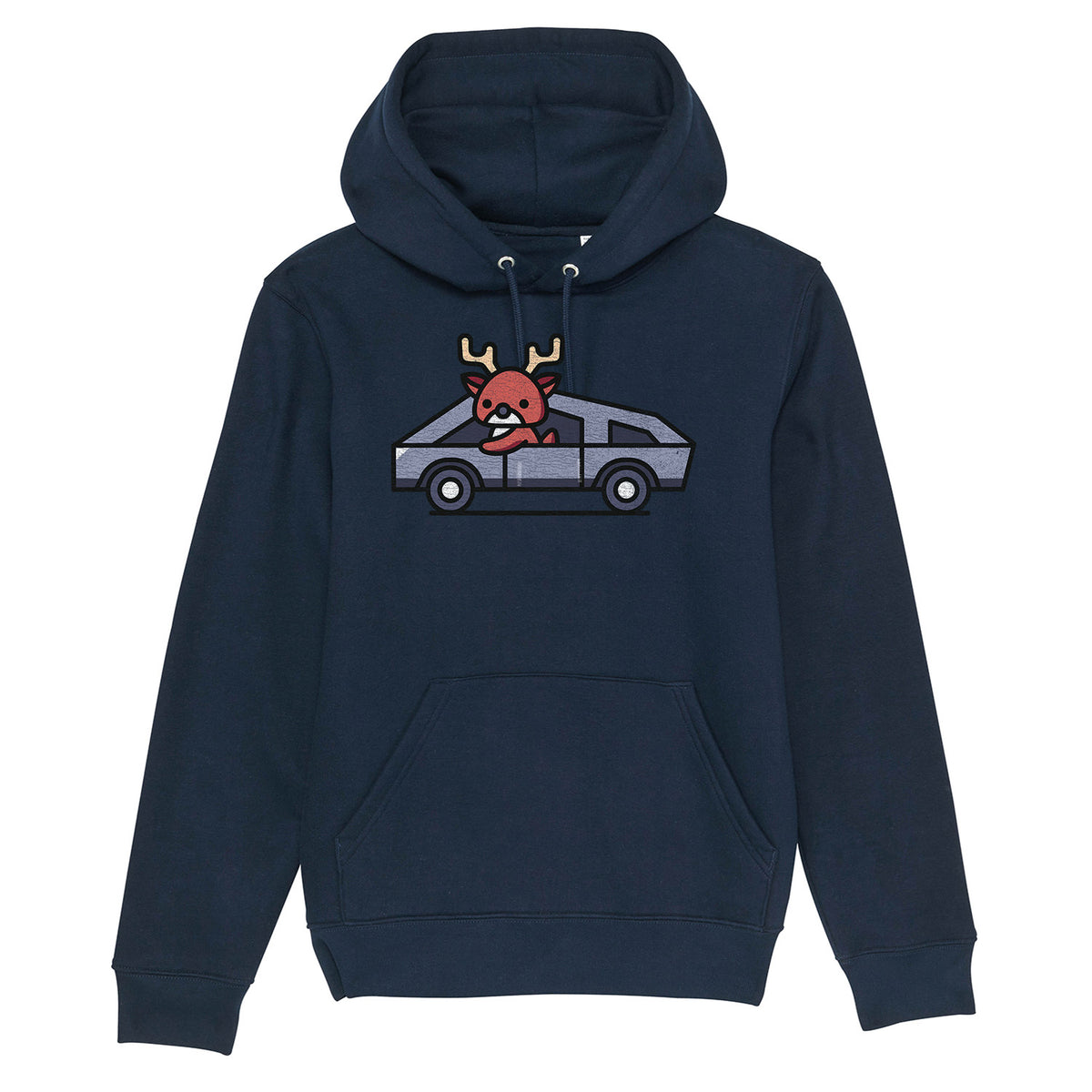 Reindeer Cybertruck | Vintage Rocker Hoodie