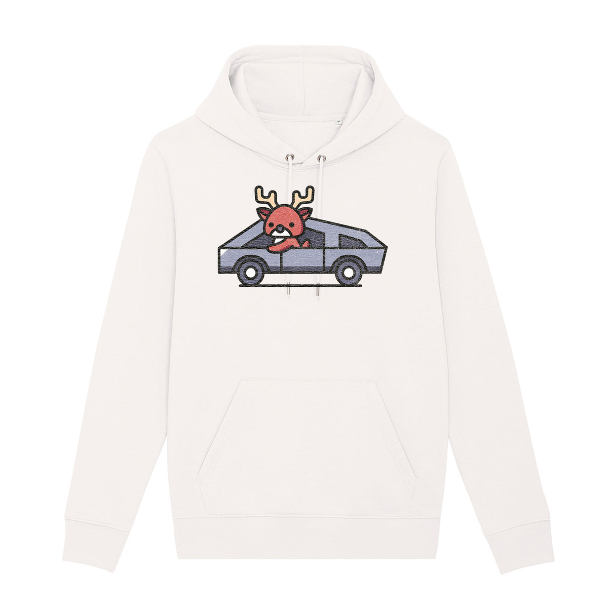 Reindeer Cybertruck | Vintage Rocker Hoodie