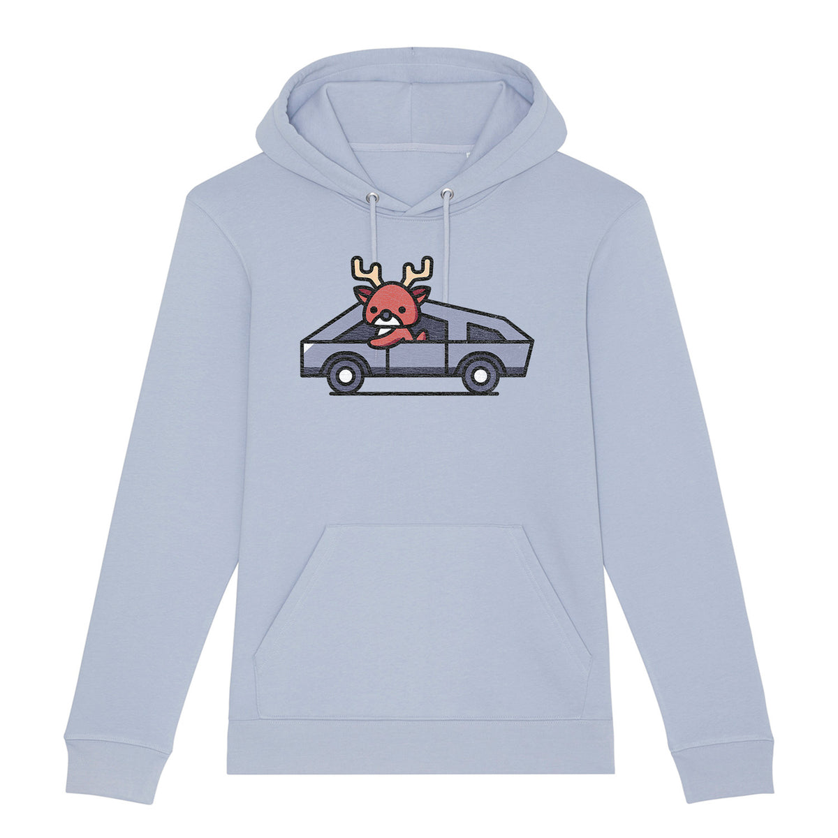 Reindeer Cybertruck | Vintage Rocker Hoodie