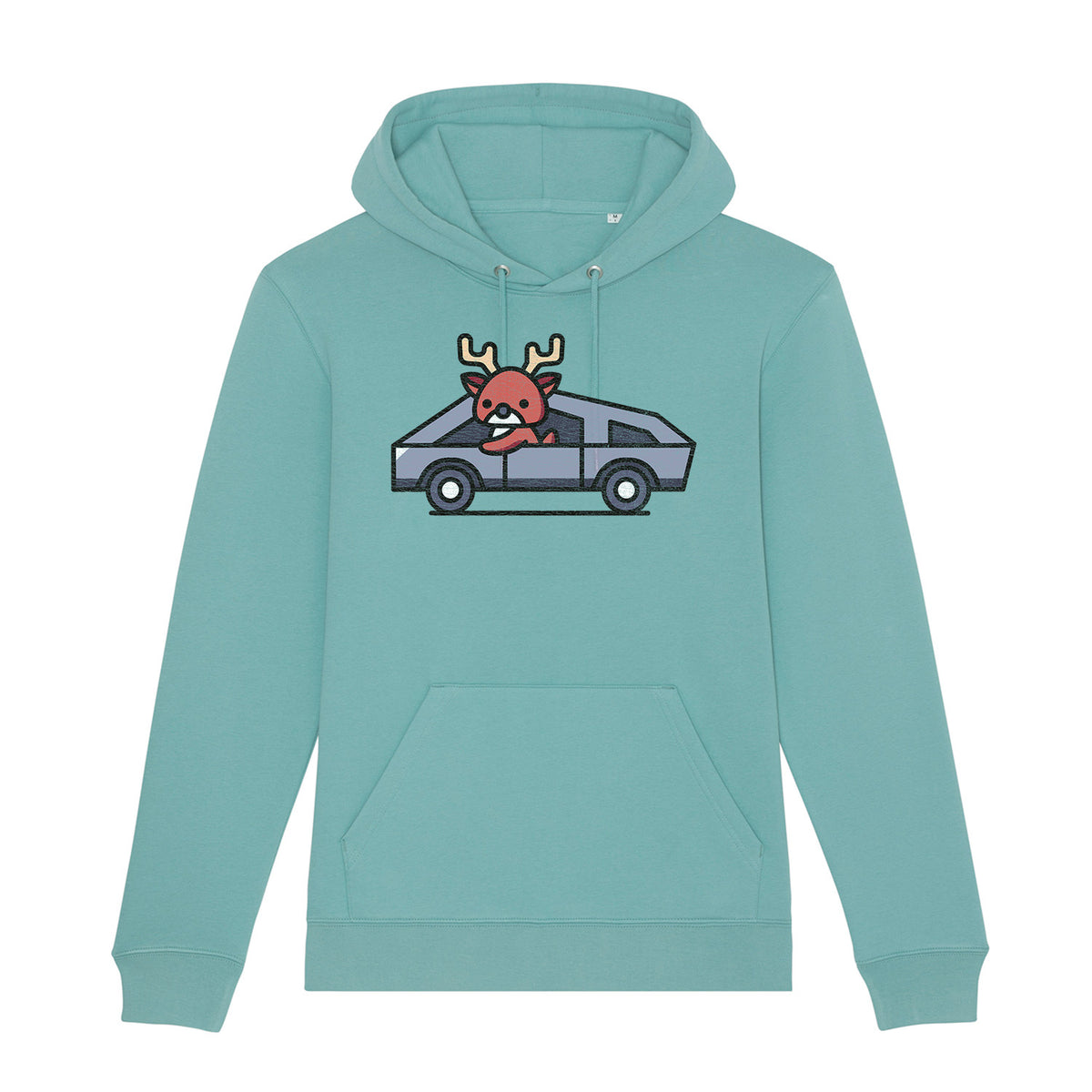 Reindeer Cybertruck | Vintage Rocker Hoodie