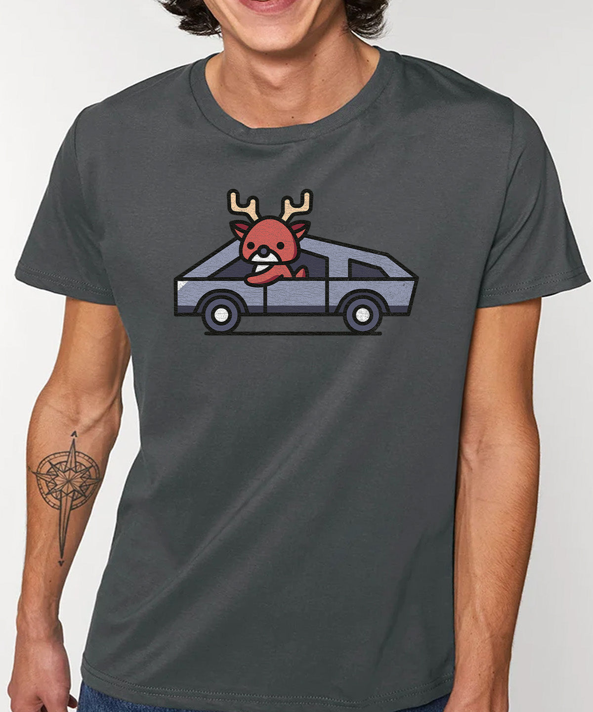 Cybertruck Reindeer | Vintage Christmas Rocker T-Shirt