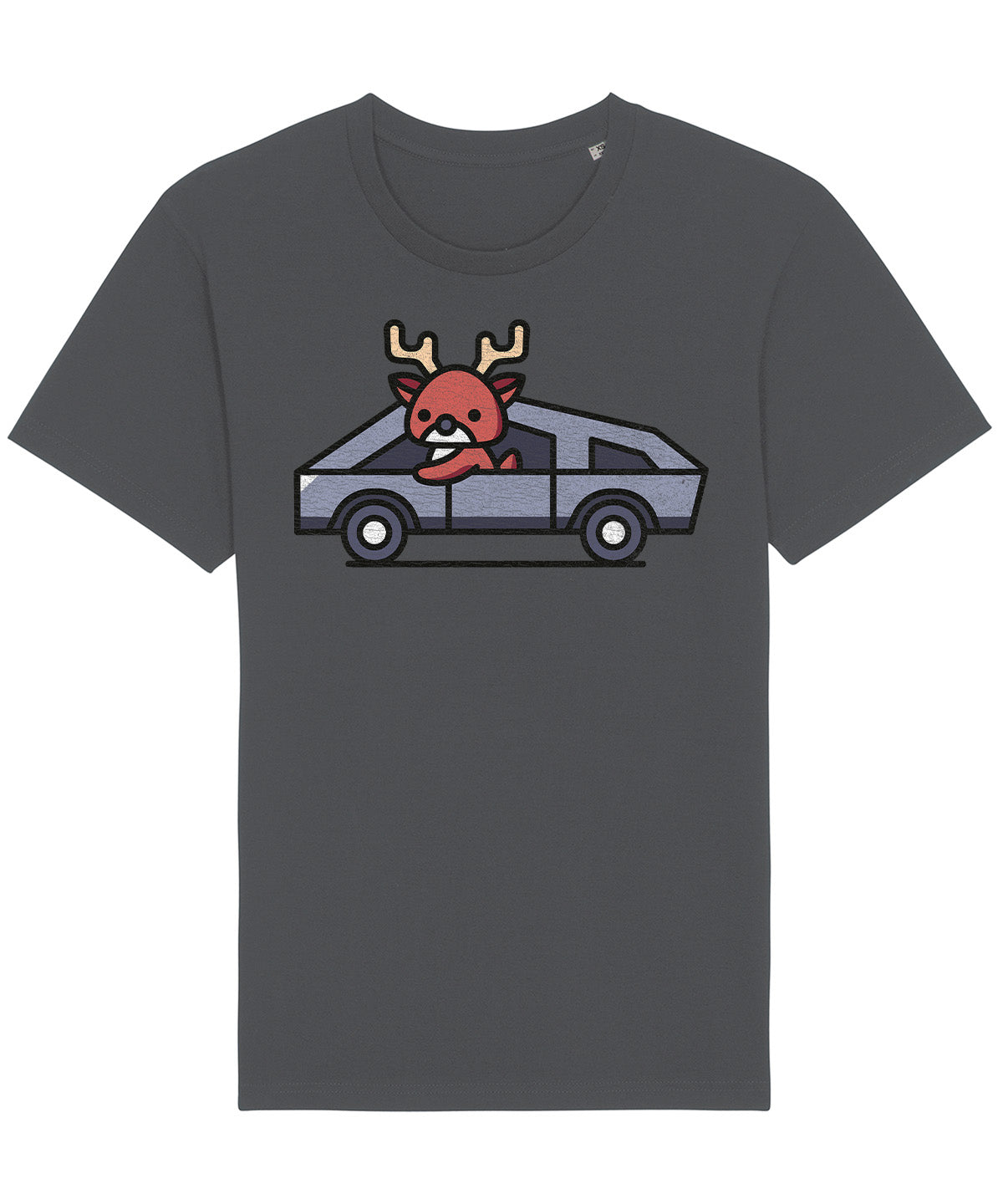 Cybertruck Reindeer | Vintage Christmas Rocker T-Shirt