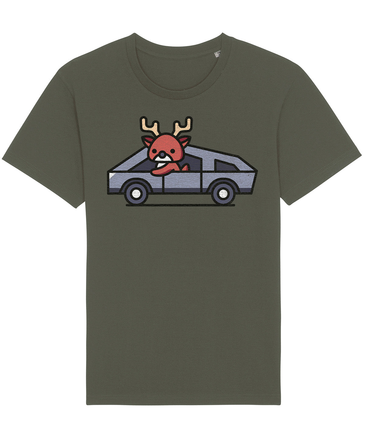 Cybertruck Reindeer | Vintage Christmas Rocker T-Shirt