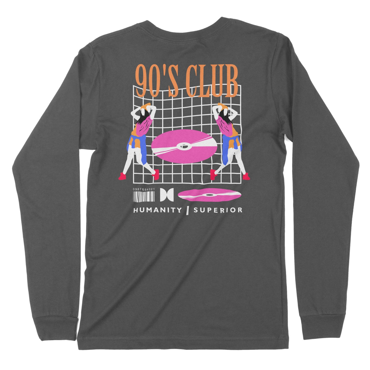 90's Club | Back Print | Long-Sleeve T-Shirt | Premium Quality Streetw Chroma Clothing
