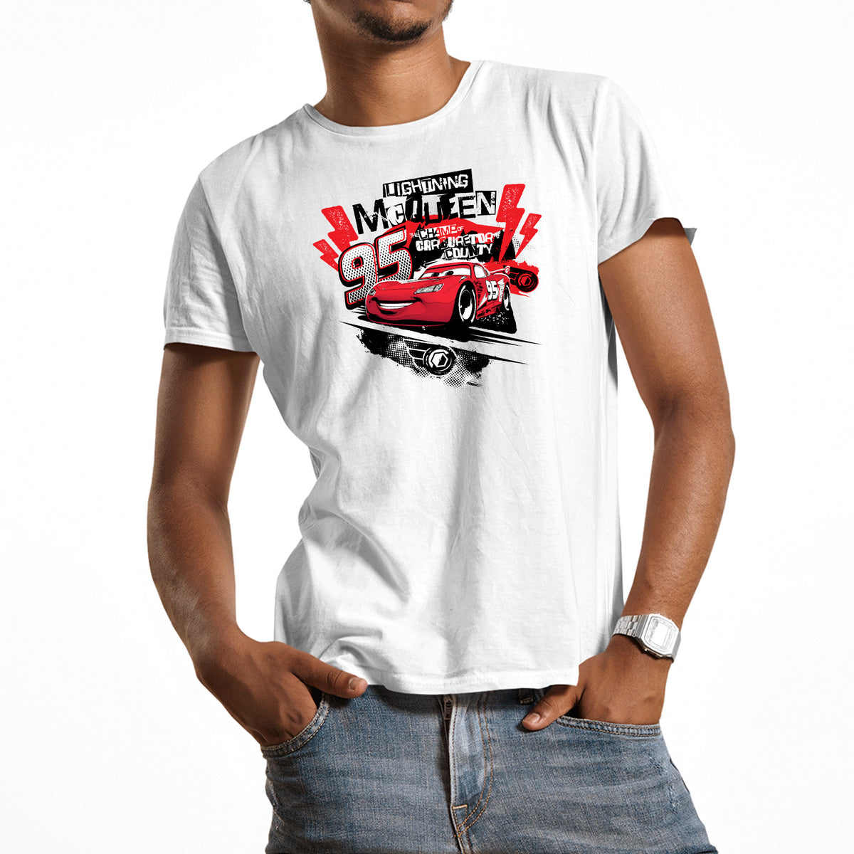 Lightning McQueen The Champ | Unisex Disney T-Shirt Chroma Clothing