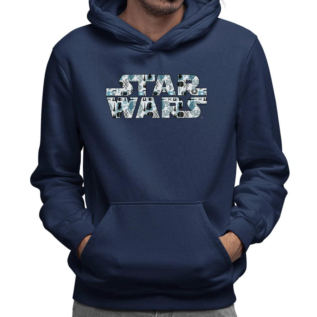 Classic Star Wars Empire Logo | Star Wars Unisex Pullover Hoodie Chroma Clothing