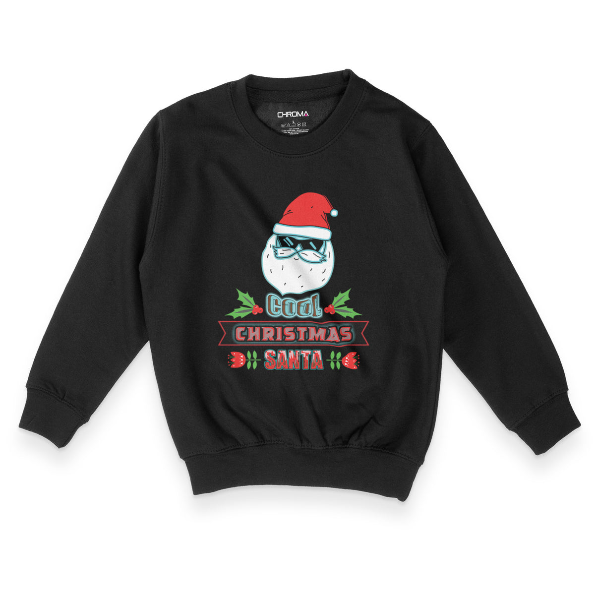 Cool Christmas Santa | Kid's Christmas Sweatshirt Chroma Clothing